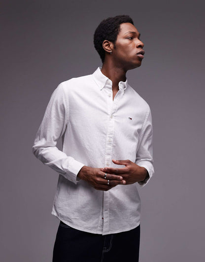 Regular Linen Long Sleeve Shirt