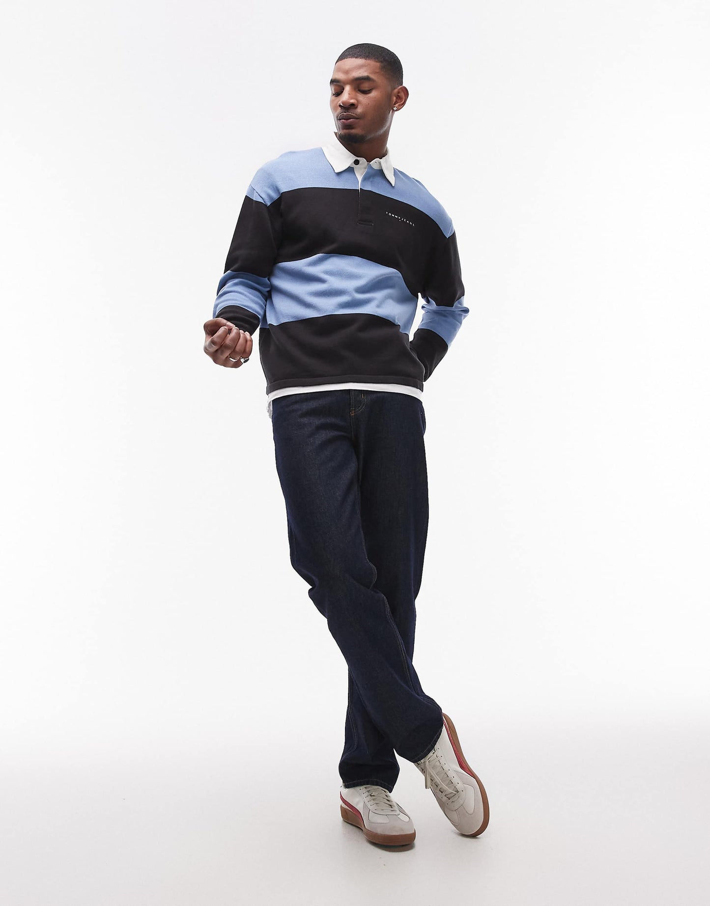 Relaxed Striped Rugby Sweater