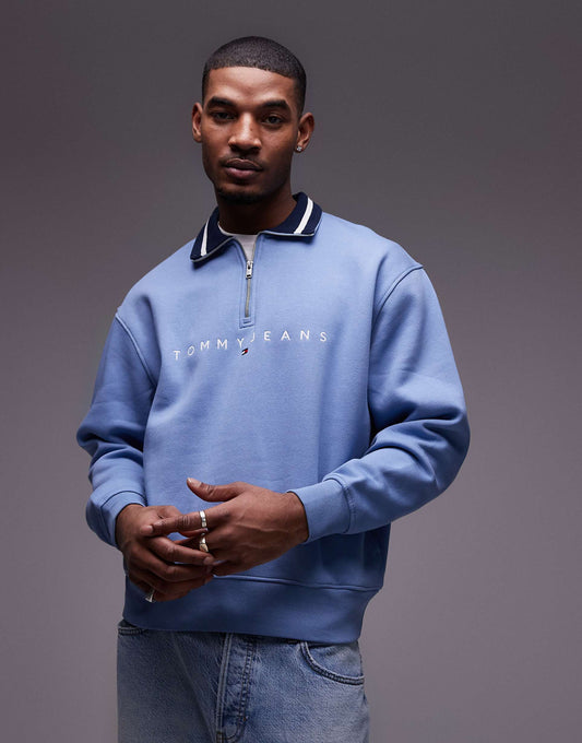 Linear Logo Half Zip Sweatshirt