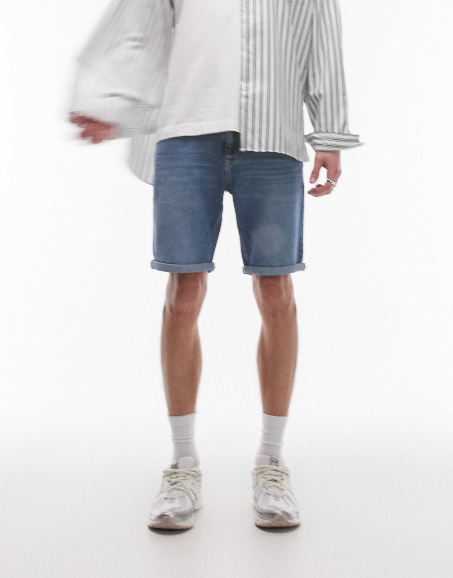 Scanton Slim Turn Up Denim Shorts