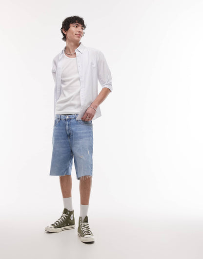 Isaac Crest Pocket Relaxed Denim Jorts