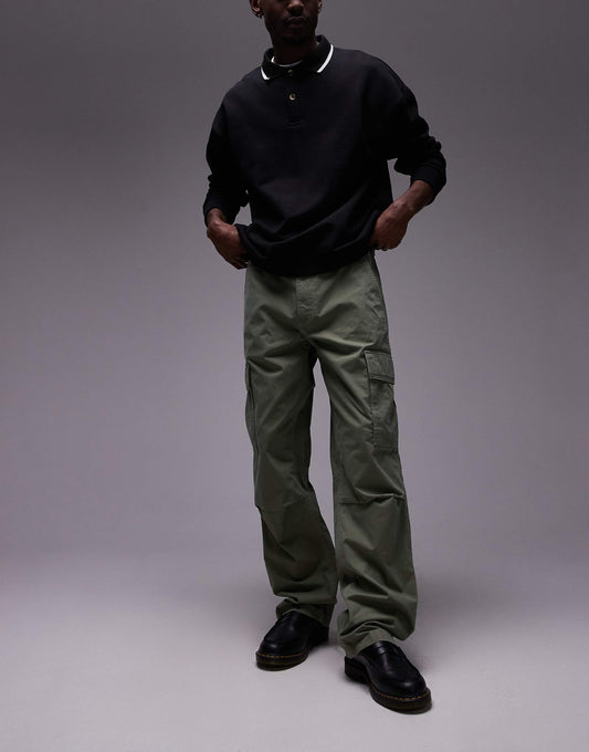 Jamie Relaxed Straight Cargo Trousers