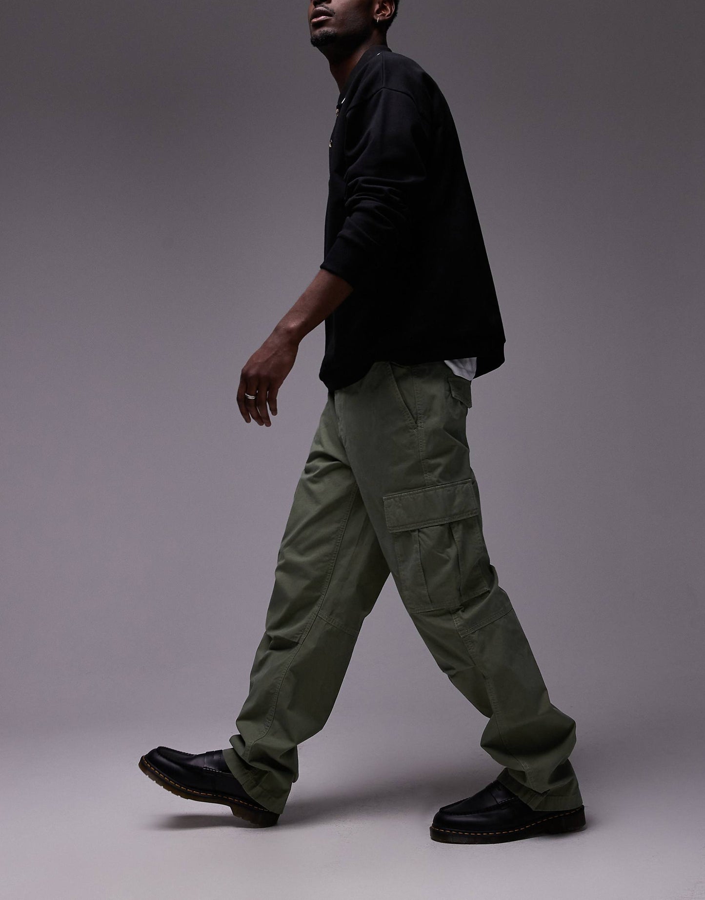 Jamie Relaxed Straight Cargo Trousers