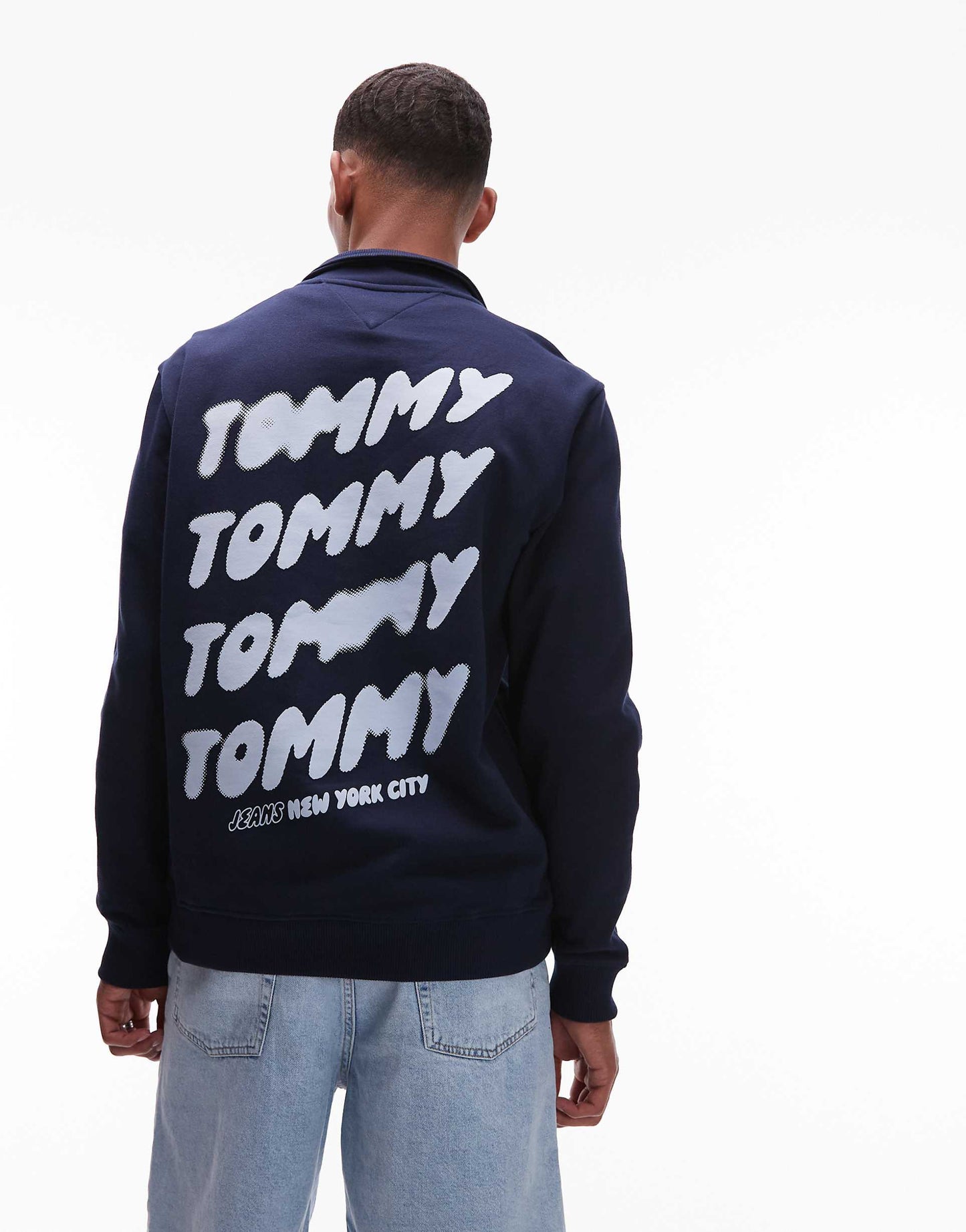 Bubble Logo Back Print Half Zip Sweatshirt