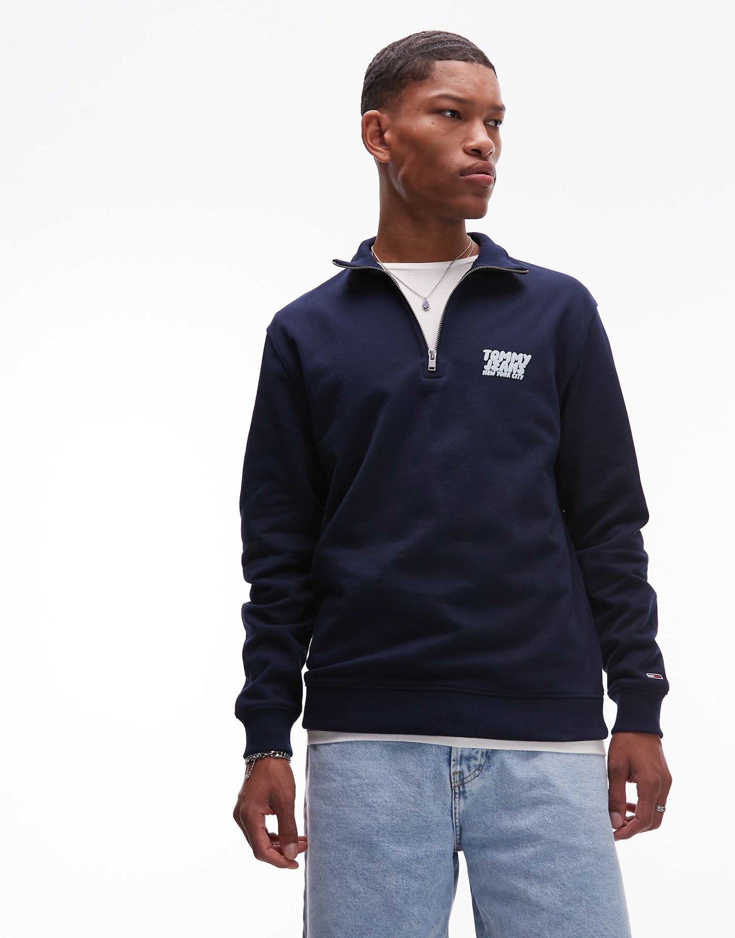 Bubble Logo Back Print Half Zip Sweatshirt