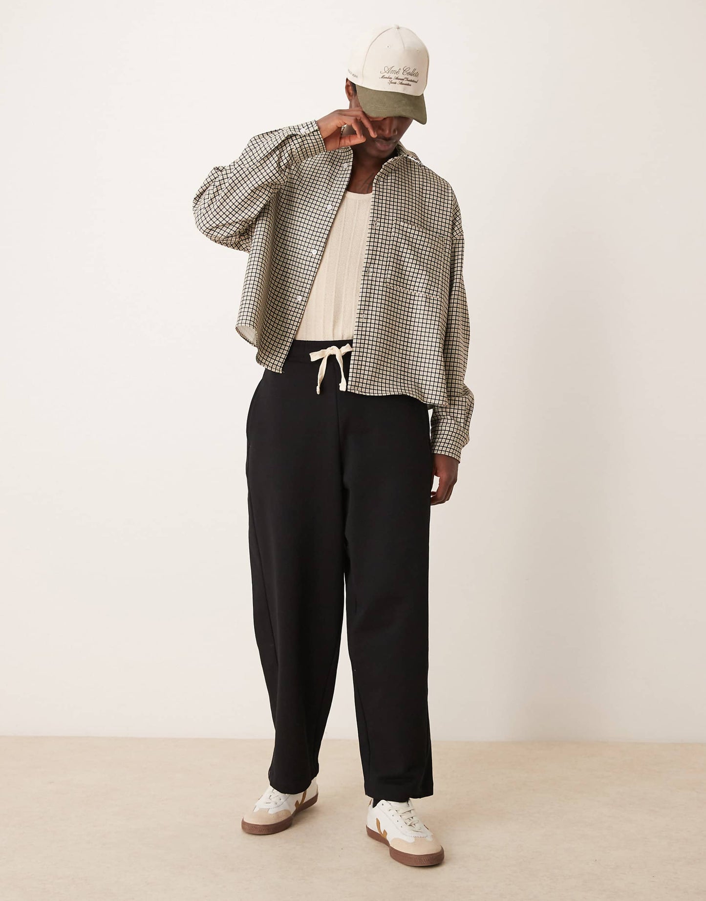 Volume Oversized Cropped Shirt