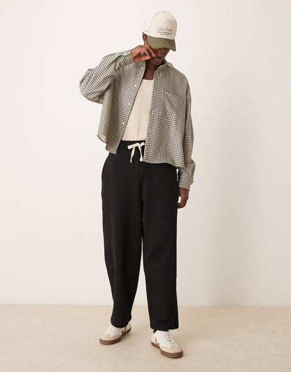 Volume Oversized Cropped Shirt