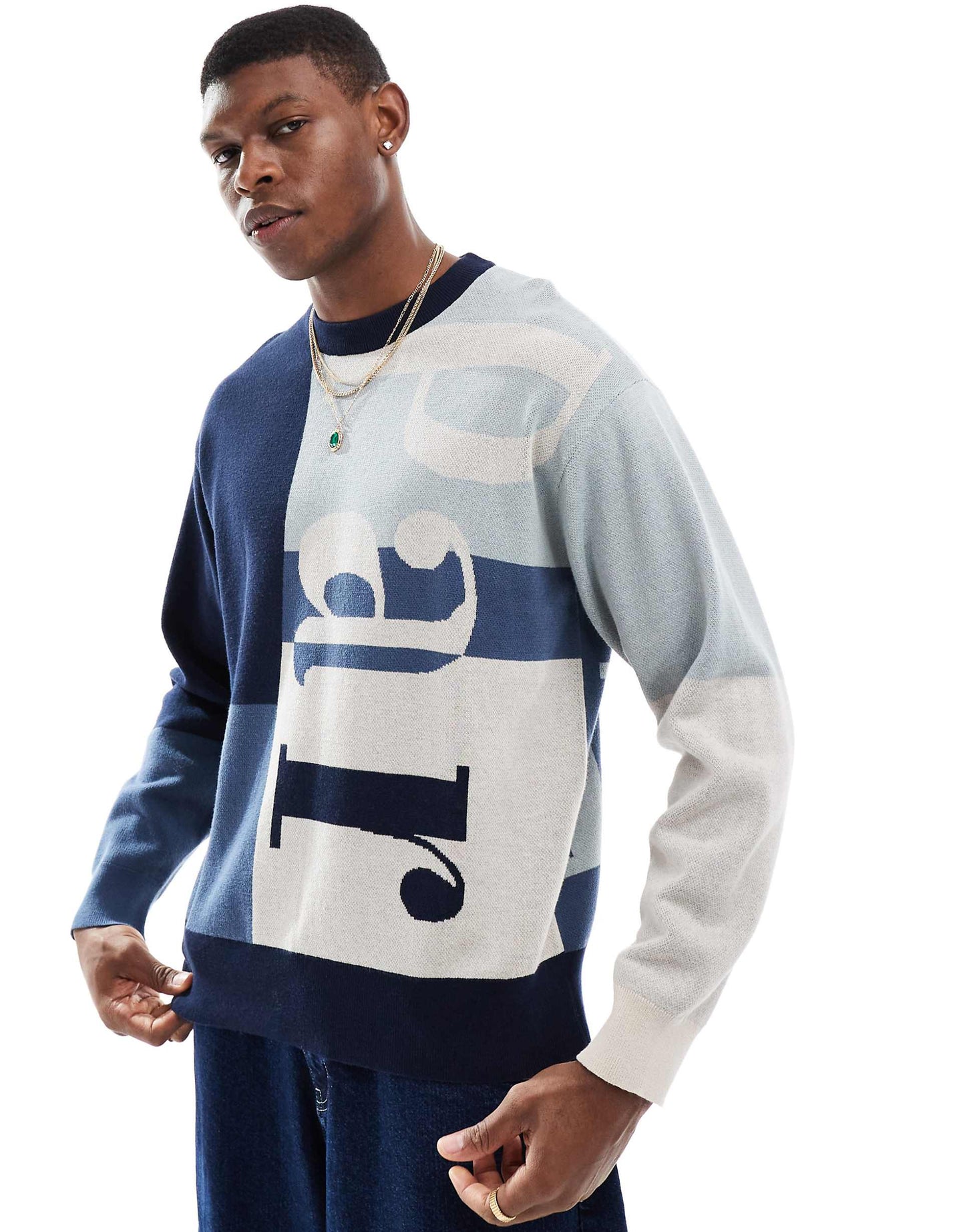 Ayton Knitted Colour Block Jumper