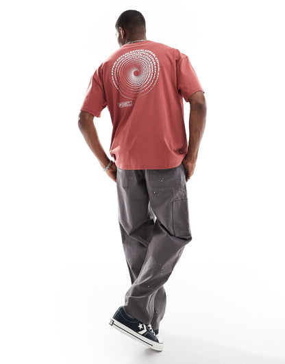 Luna Short Sleeve Oversized Logo T-Shirt With Back Print