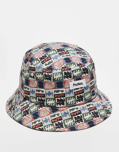 Azure Printed Logo Bucket Hat