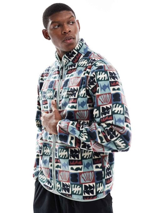 Vassar  Zip Through Printed Fleece
