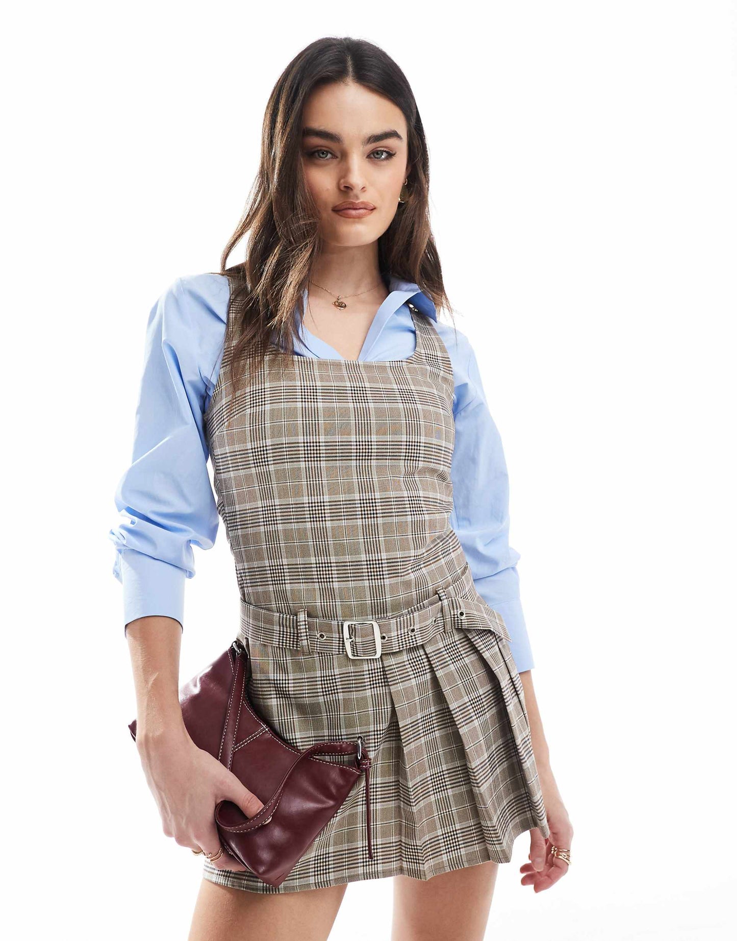 Pleated Mini Dress