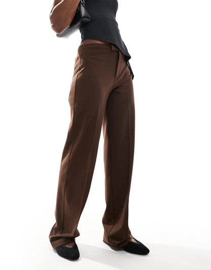 Mid Rise Tailored Trousers