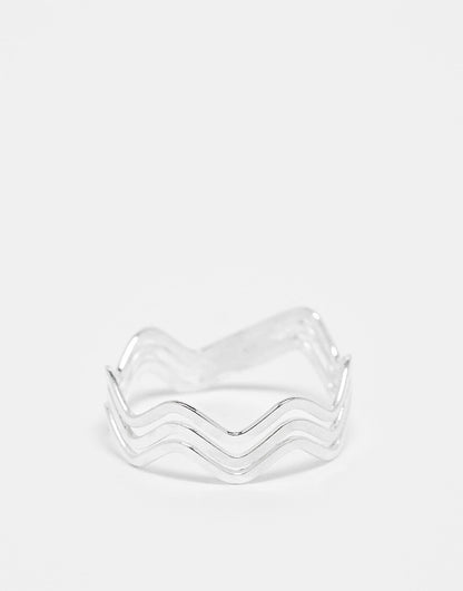 Layered Wave Band Ring