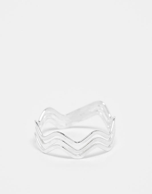 Layered Wave Band Ring