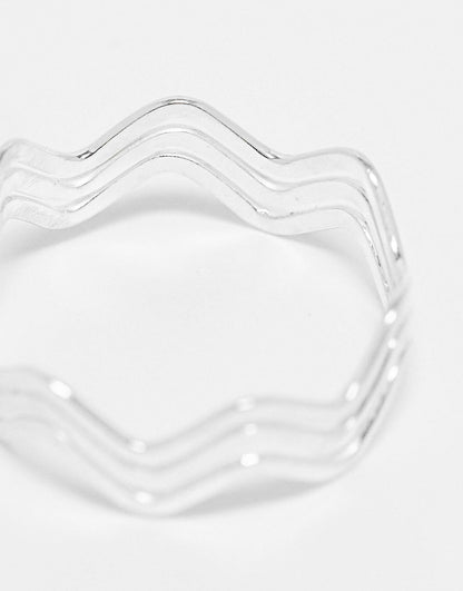 Layered Wave Band Ring