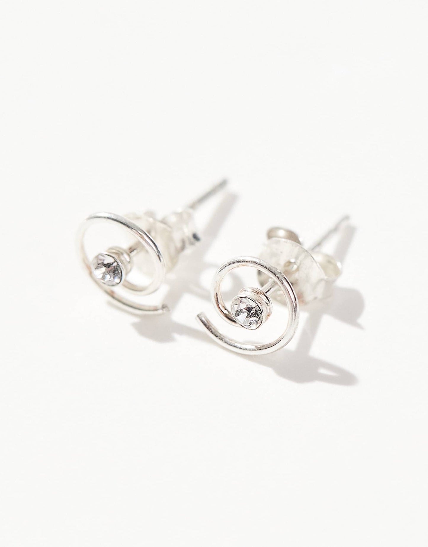 Gemset Swirl Stud Earrings