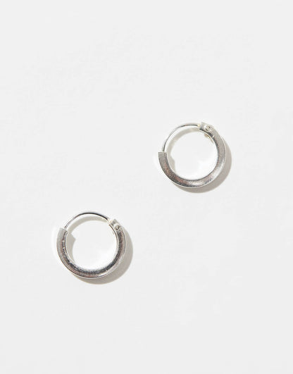 10Mm Flat  Hoop Earrings