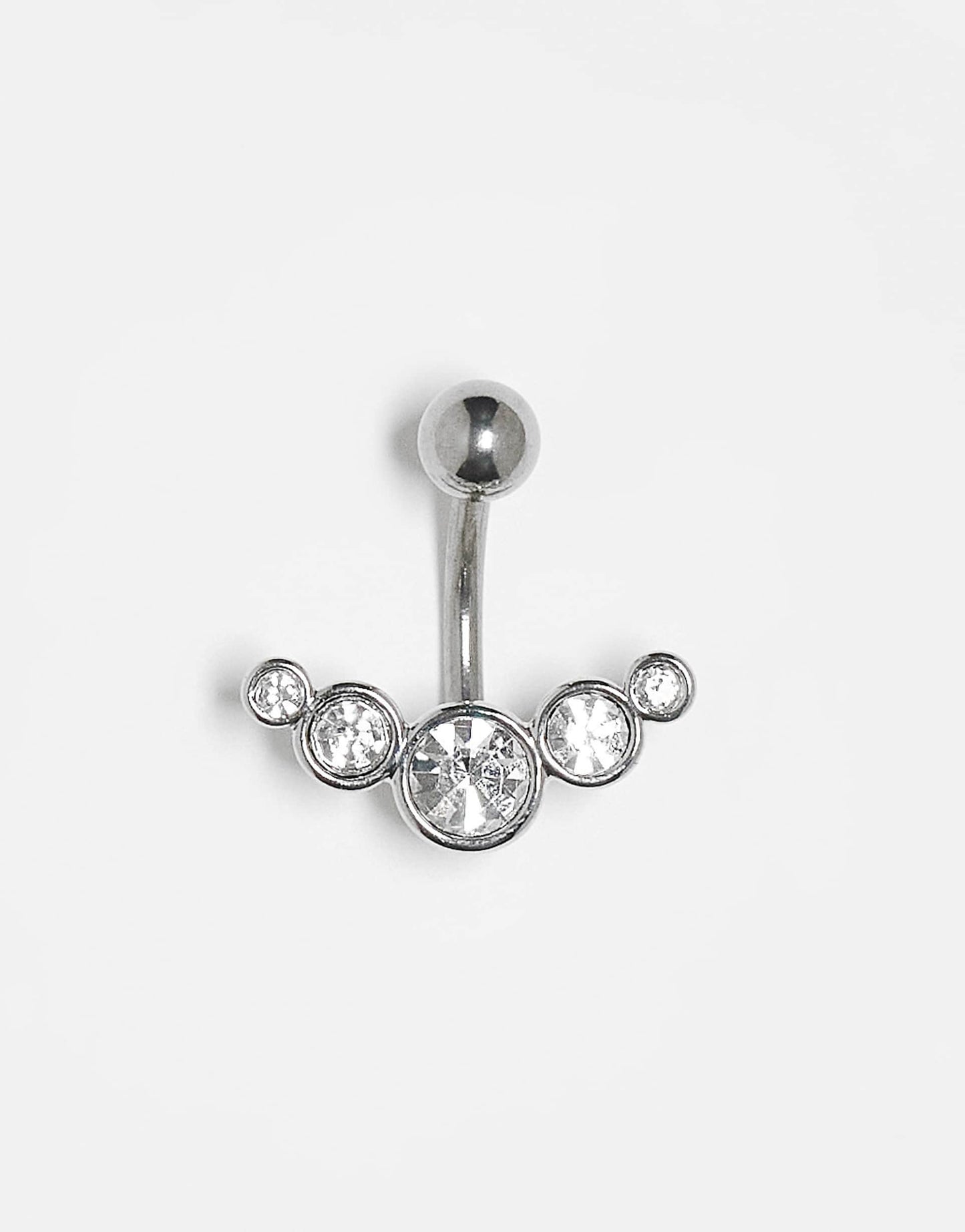 Gemset Crescent 10Mm Belly Bar
