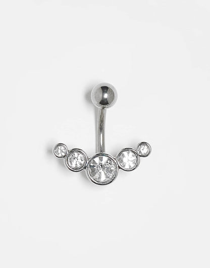 Gemset Crescent 10Mm Belly Bar