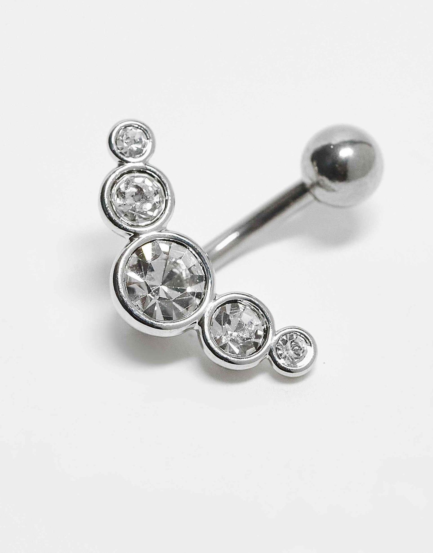 Gemset Crescent 10Mm Belly Bar