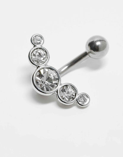 Gemset Crescent 10Mm Belly Bar
