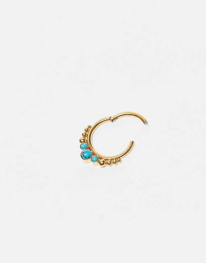 6Mm Turquoise Gemset Clicker