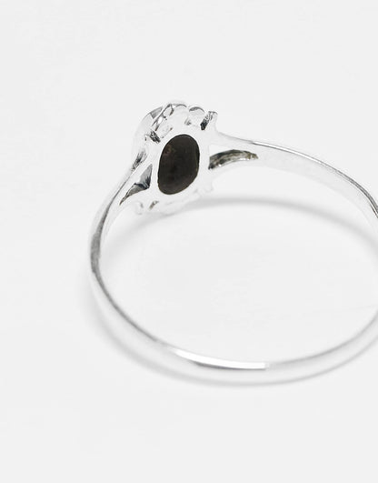 Oval Black Onyx Ring