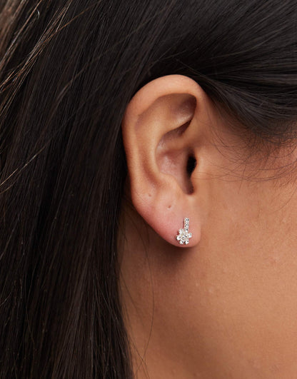 Gemset Flower Stud Earring