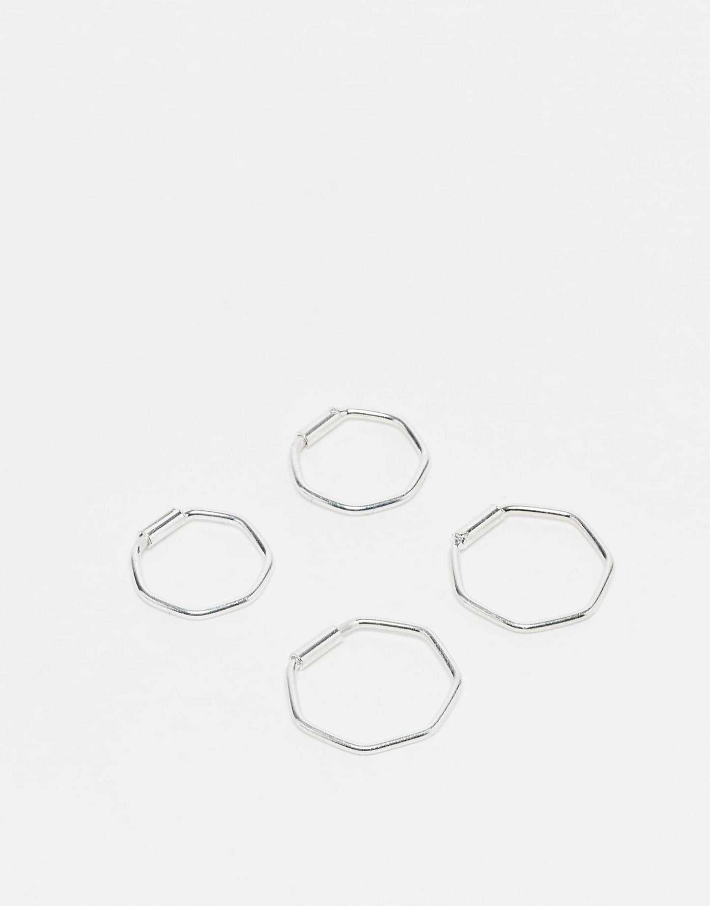 Hexagon Hoop Earrings