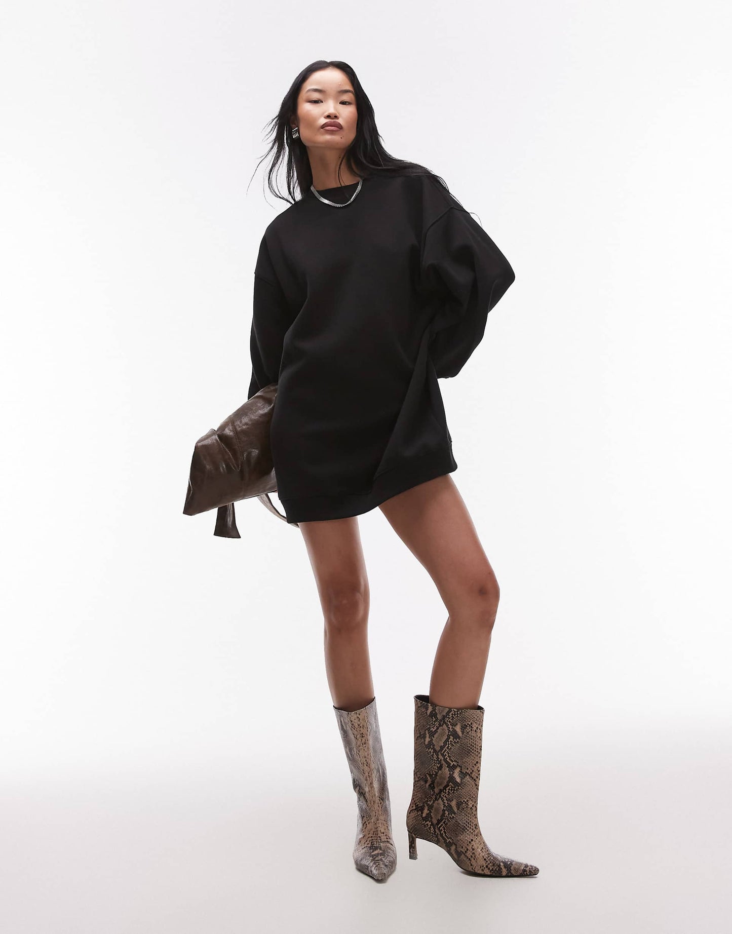 Oversized Jersey Sweatshirt Dress