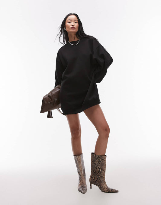Oversized Jersey Sweatshirt Dress