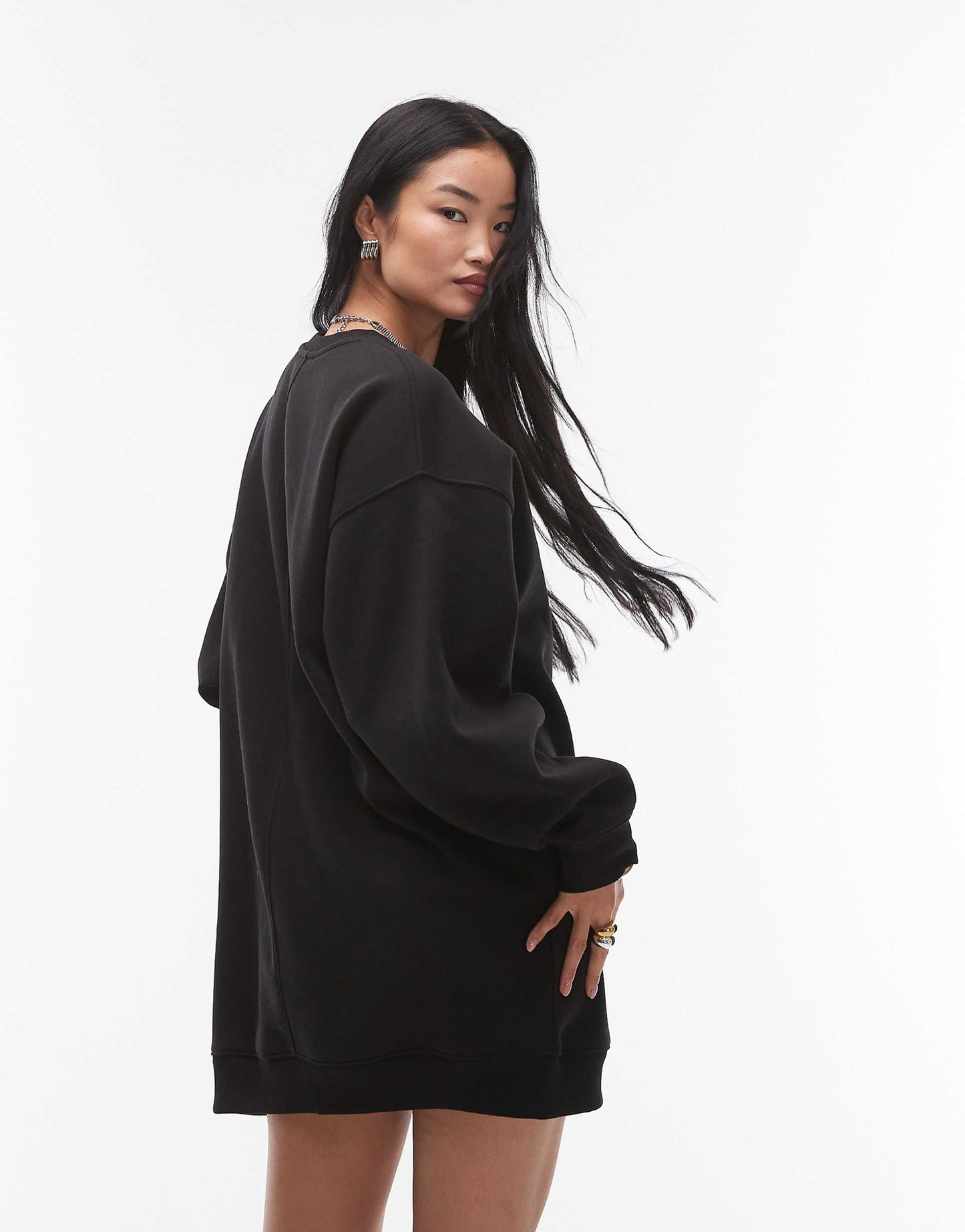 Oversized Jersey Sweatshirt Dress
