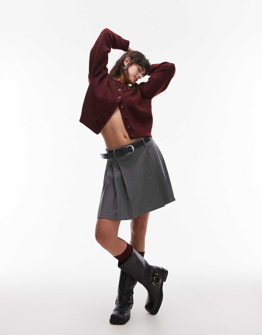 Pleated Mini Skirt
