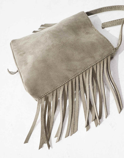 Small Tassel Seam Cross Body Bag