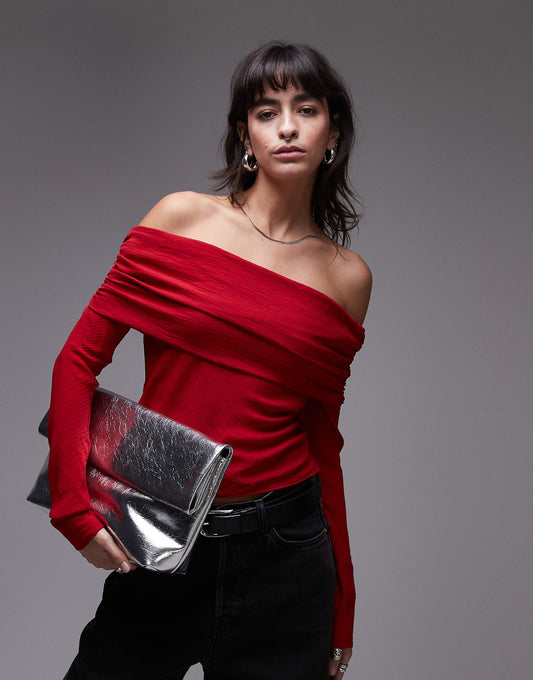 Off Shoulder Long Sleeve Top