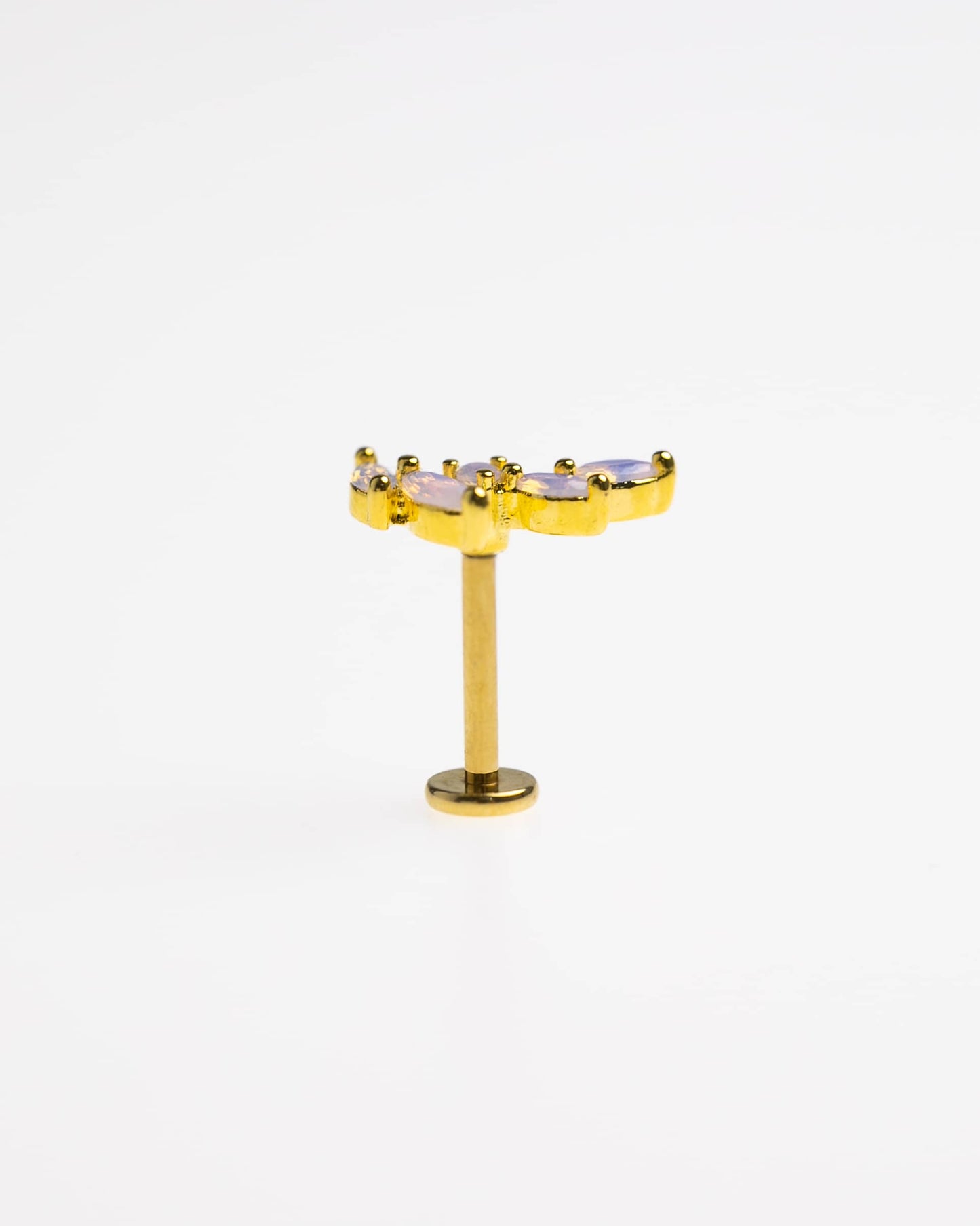 Gold Plated Surgical Steel Marquise Crawler Flat Back