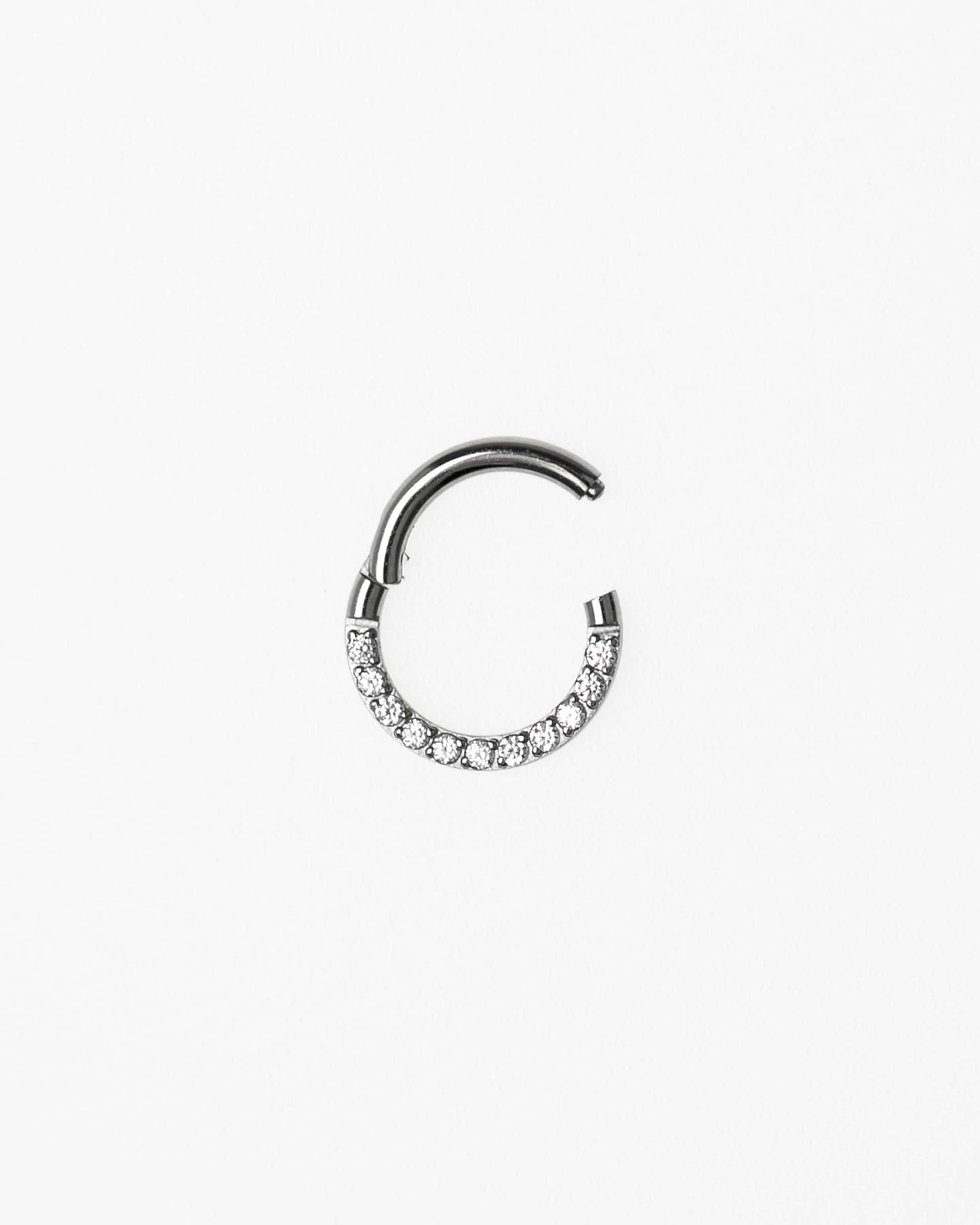 Surgical Steel Cubic Zirconia Clicker Ring 7Mm