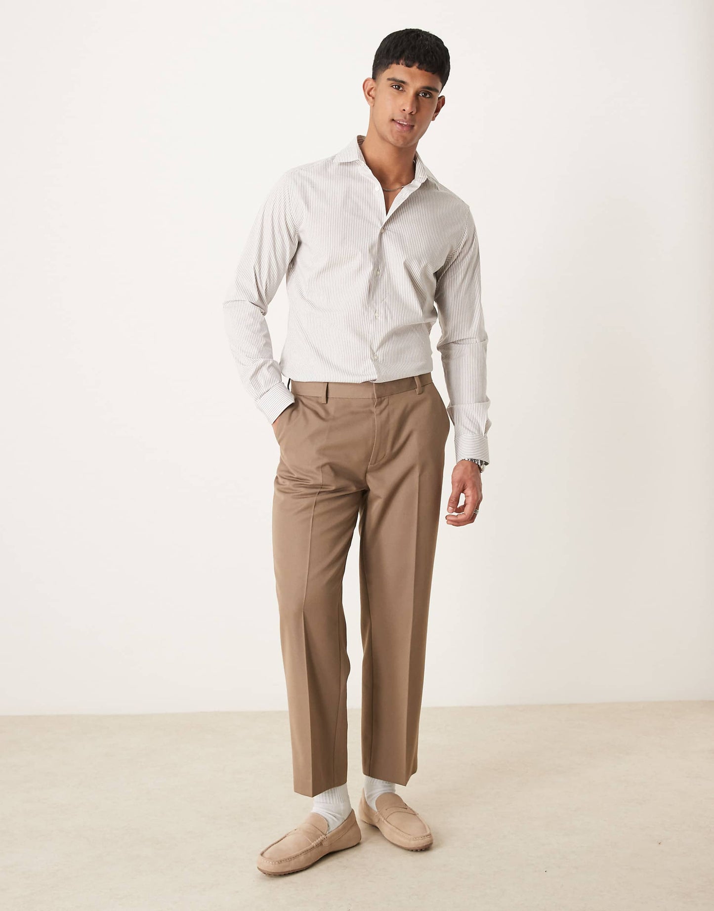 Thin Brown Stripe Shirt