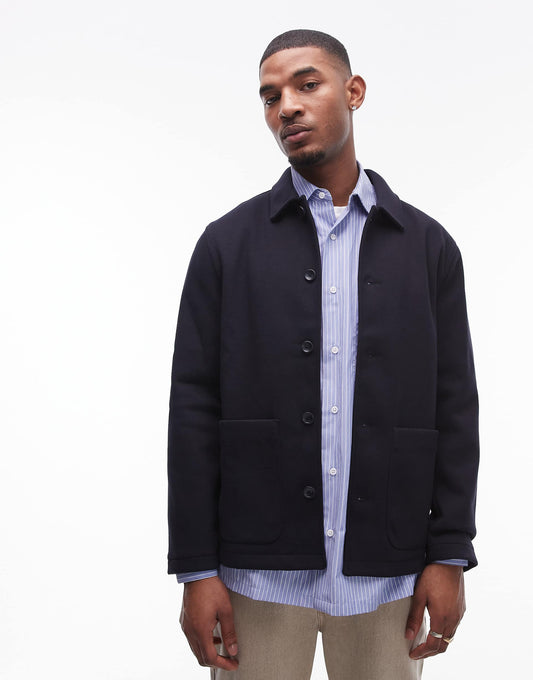 Jersey Button Through Shacket