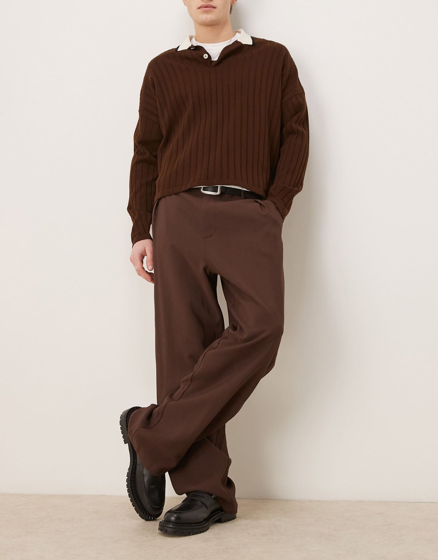 Wide Leg Smart Trousers With Pleats