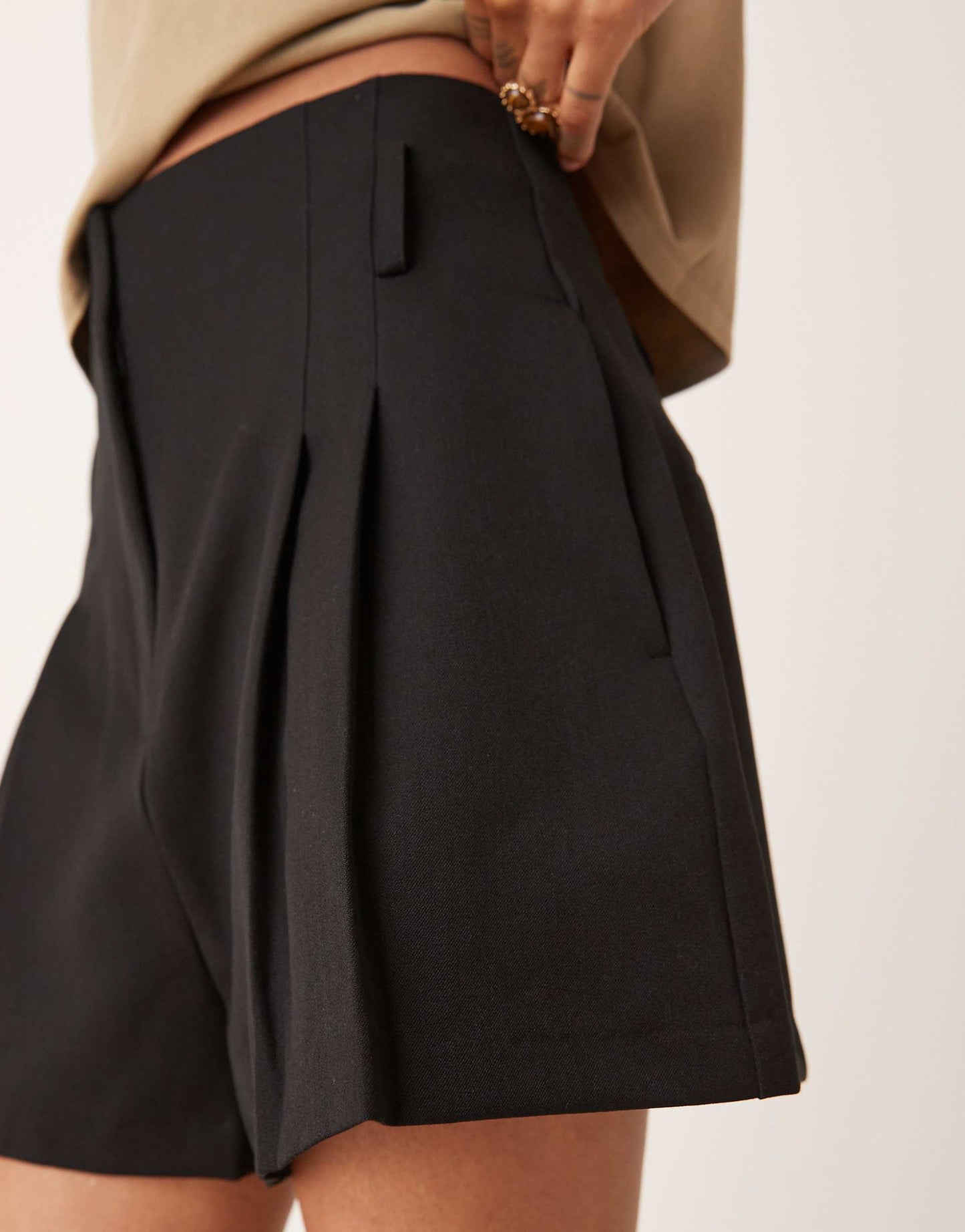 Tall Tailored High Waist Belted Shorts