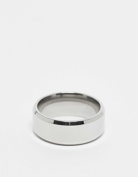 Band Ring With Angled Edges