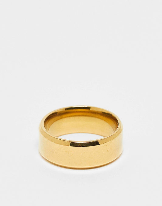 Band Ring With Angled Edges