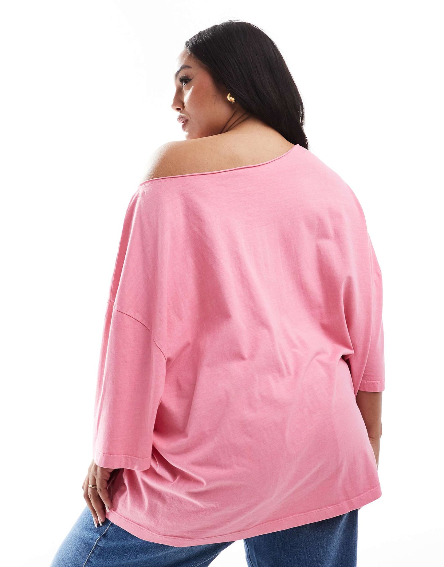 Curve Slouchy Off Shoulder Oversized Tee