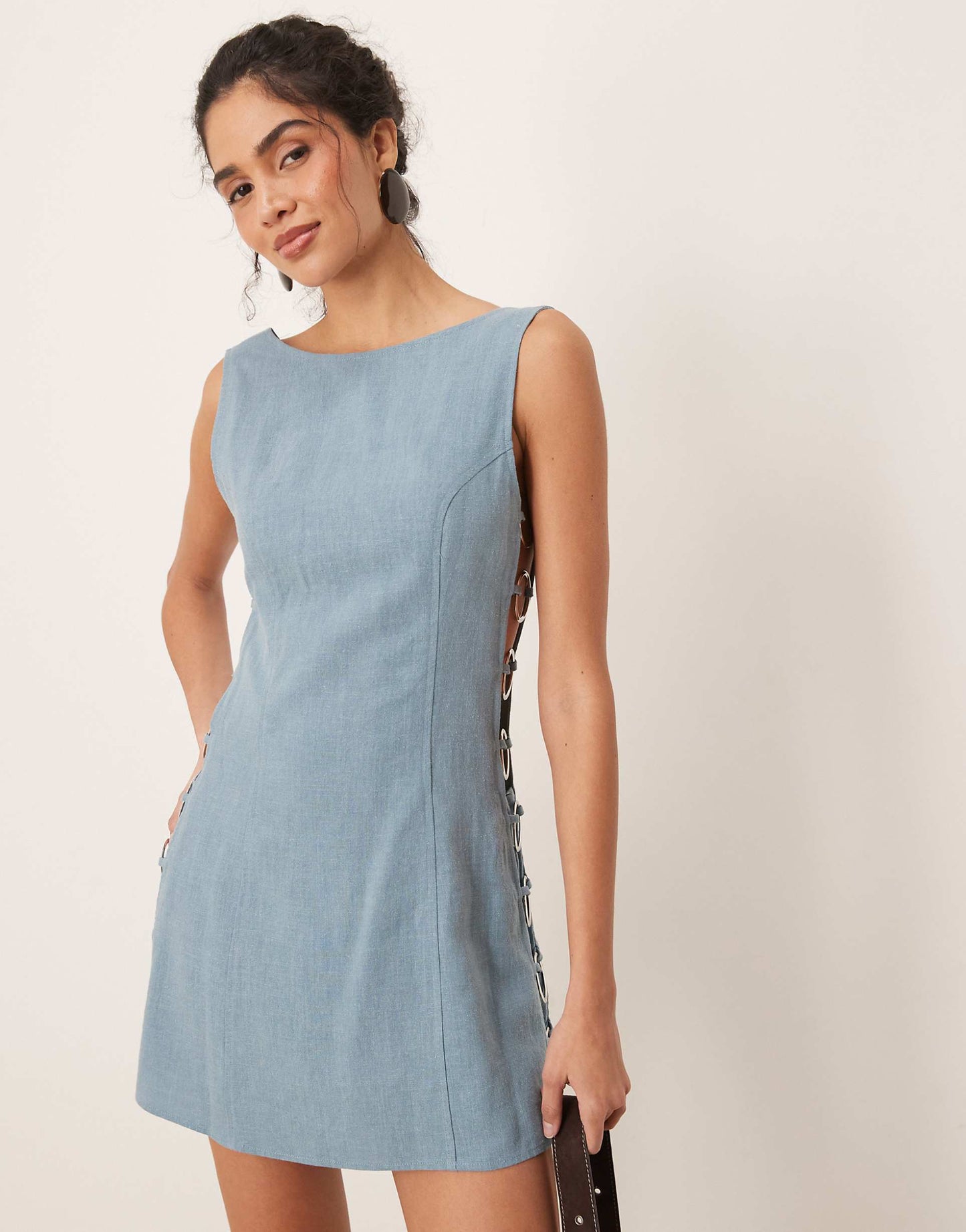 Discoteca Mini Linen Dress