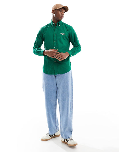 Sport Capsule Small Logo Garment Dyed Oxford Shirt Classic Oversized Fit