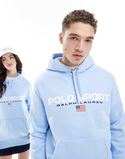 Sport Capsule Unisex Large Flag Chest Logo Hoodie