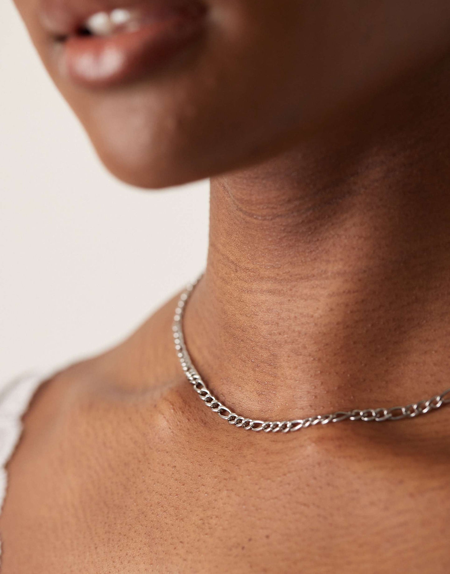 Stainless Steel Figaro Chain Necklace