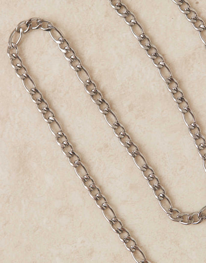 Stainless Steel Figaro Chain Necklace